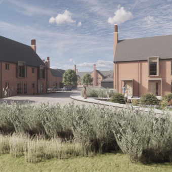 CGI developed for the retirement village scheme in Little Waltham. (Image © Infinite 3D)